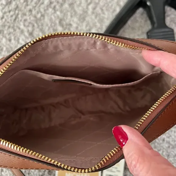 NWT $378 Michael Kors Jet Set Crossbody Bag Brown Adjustable Strap Women NEW - Picture 9 of 9